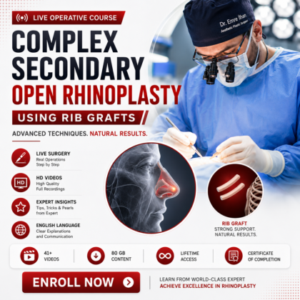 Complex Secondary Open Rhinoplasty Using Rib Grafts | Live Operative Course