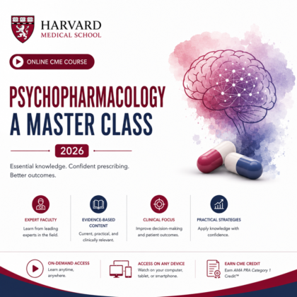 Harvard Psychopharmacology A Master Class 2026