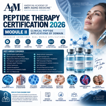 A4M Peptide Therapy Certification – On-Demand – 2026 – Module I: Regenerative & Reparative Peptides